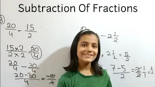 Subtraction Of Fractions|Smart Learning|Subtraction of Like, Unlike and Mixed Fractions