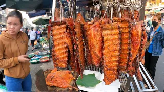 Best Cambodian street food | Tasty Delicious Roasted Pork Ribs, Duck & Fish in Phnom Penh 2023