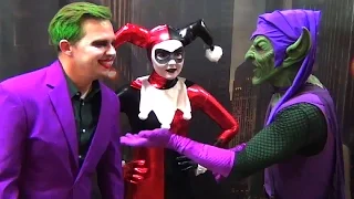 Harley Quinn Flirts with Joker & Green Goblin! Real Life Superhero Movie - MELF