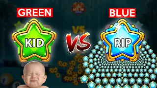 Green Vs Blue 😭 Emerald KID Facing Diamond Players in All in One (20M) 8 ball pool - GamingWithK