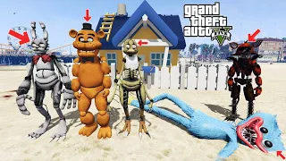 FİVE NİGHT FREDDY'S HUGGY WUGGY YAKALADI (Poppy Playtime Mod) -GTA 5