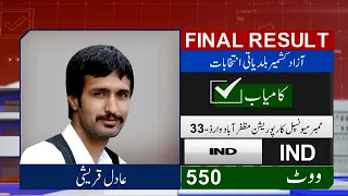 Final Result: IND Adil Qureshi Wins | Azad Kashmir Local Bodies Election 2022 | Dunya News