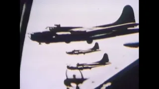 Боевое применение "Летающей крепости" B-17- в кинокадрах. Уникальная хроника ВМВ.