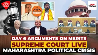 Supreme Court Live | Maharashtra Political Crisis |Day 6- arguments on merits |CJI Chandrachud Bench