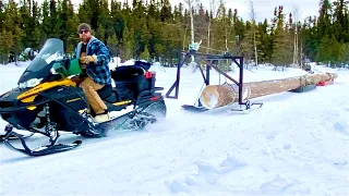 SKIDDING LOGS FROM OUR REMOTE ALASKAN CABIN PT. 2