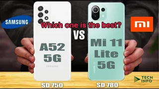 Samsung Galaxy A52 5G vs Xiaomi Mi 11 Lite 5G | Which one is the best 🔥Full Comparison |