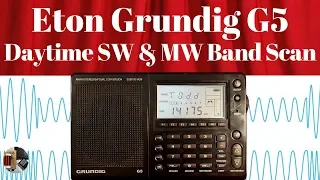 Eton Grundig G5 Daytime MW & Shortwave SSB Band Scans