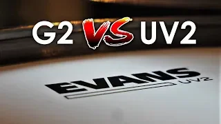 Evans UV2 vs. G2 Coated - Direct Drumhead Comparison