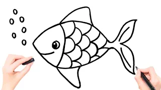 Fish drawing || how to draw fish drawing easy step by step||