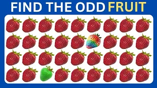 Find the Odd One Out - Fruit Edition 🍎🍓🥑 Easy , Medium , Hard 30 Ultimate Levels | Quiz Battles