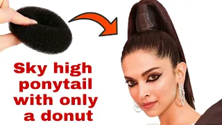 SKY-HIGH TRENDY PONYTAIL WITH VERY EASY N NEW TRICKS || CUTE HIGH PONYTAIL