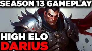 Season 13 High Elo Darius Gameplay -  Darius Gameplay Guide - Best Darius Builds S13