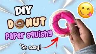 DIY STRAWBERRY DONUT PAPER SQUISHY TUTORIAL! *so easy!