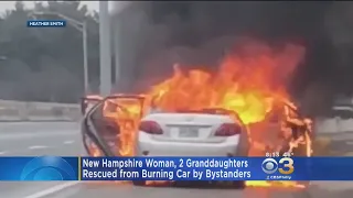 Bystanders Rescue Grandmother, Grandchildren From Burning Car