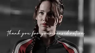 Thank you for your consideration, A hunger games playlist