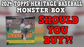 SHOULD YOU BUY?! 2024 Topps Heritage Baseball Monster Box Opening and Review!