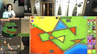 xQc Savagely playing Bloons while Cops Stalling both of Them