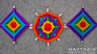 HOW to MAKE an OJO DE DIOS - DIY Tutorial for God's Eye Yarn Decoration by Naztazia