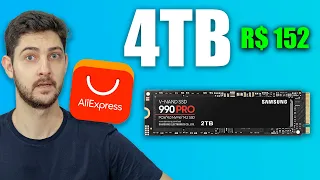 GOLPE DE SSD FALSO NO ALIEXPRESS, MAIS LENTO QUE HD. SE LIGA!