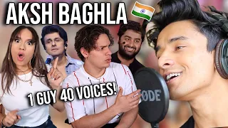 1 guy 40 voices | Waleska & Efra reaction to AKSH BAGHLA 'Sings like Popular Singers'