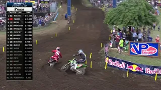 2019 Washougal National 450 Moto 1 Tomac and Roczen battle