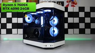 AMD Ryzen 5 7600X + RTX 4090 👽 Panoramic Gaming PC Build