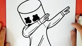 HOW TO DRAW MARSHMELLO DABBING