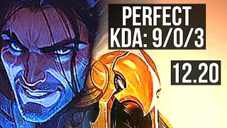 SYLAS vs AZIR (MID) | 9/0/3, 65% winrate, Legendary | KR Master | 12.20