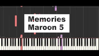 Memories - Maroon 5 (Piano Cover Tutorial)