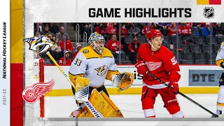 Predators @ Red Wings 12/7/21 | NHL Highlights