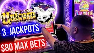 I Won 3 JACKPOTS On High Limit ENCHANTED UNICORN Slot - $80 Bets | EP-6