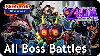 The Legend of Zelda - Majora's Mask 3D - All Mini-Boss and Boss Battles