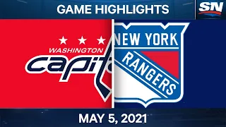 NHL Game Highlights | Capitals vs. Rangers - May 5, 2021