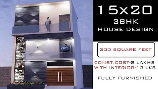 15X20 HOUSE PLAN 3BHK|15X20 DUPLEX HOUSE DESIGN|3BHK|House plan|MODERN SINGLE FLOOR HOUSE DESIGN