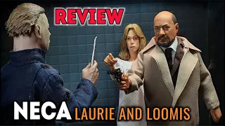 REVIEW. NECA RETRO CLOTH HALLOWEEN 2 LAURIE STRODE AND DR LOOMIS