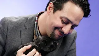 Lin Manuel Miranda Plays With Puppies Rap