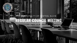 October 25, 2021 - Regular Meeting of Council