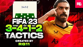 THE BEST 3 BACK FORMATION IN FIFA 23! (3-4-1-2 Best Custom Tactics/Instructions