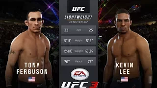 EA Sports UFC 3 Beta Tony Ferguson vs Kevin Lee Full Fight