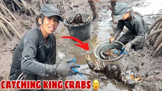 Catching Muddy King Crab Dito Lang Pala Lungga Nila 😮