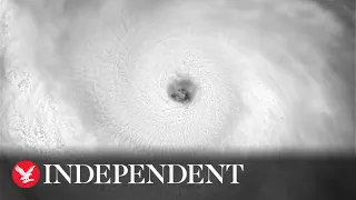 Eye of Super Typhoon Mawar swirls over Guam