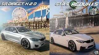 GTA 5 REDUX 1.8 V$ GTA SA DirectX 2.0 Side By Side Graphics Comparison