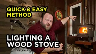 Best Way To Light A Wood-Burning Stove - Step-By-Step Demonstration On a Cubic Mini Grizzly