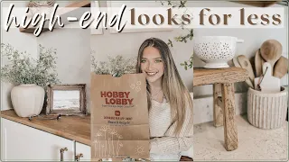 HOBBY LOBBY SHOP & STYLE WITH ME // designer dupes & home decorating ideas! spring 2023 decor haul