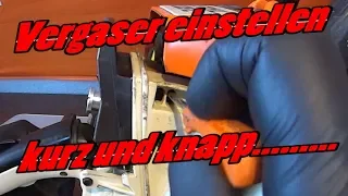 Vergaser einstellen bei einer Motorsäge