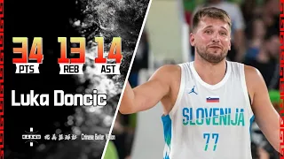 Luka Dončić🔥 34Pts, 13Reb, 14Ast | SLOVENIA🇸🇮 VS MONTENEGRO🇲🇪 | World Cup Prep Game | Aug 8, 2023