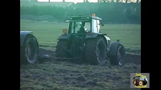 LAMBORGHINI RACING 165 PULLING DEUTZ-FAHR AGROTRON 260 AND GREGOIRE BESSON FIVE FURROW PLOUGH