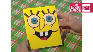 Открытка «Губка Боб» / Card «SpongeBob» / ПОДЕЛКА