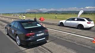 725HP Audi RS6 C6 V10 BiTurbo w/ Akrapovic - Start, Revs, Drag Racing!