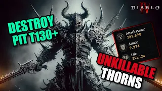 RAIDBOSS Thorns Barbarian | DECIMATES The Pit | Diablo 4 Build Guides